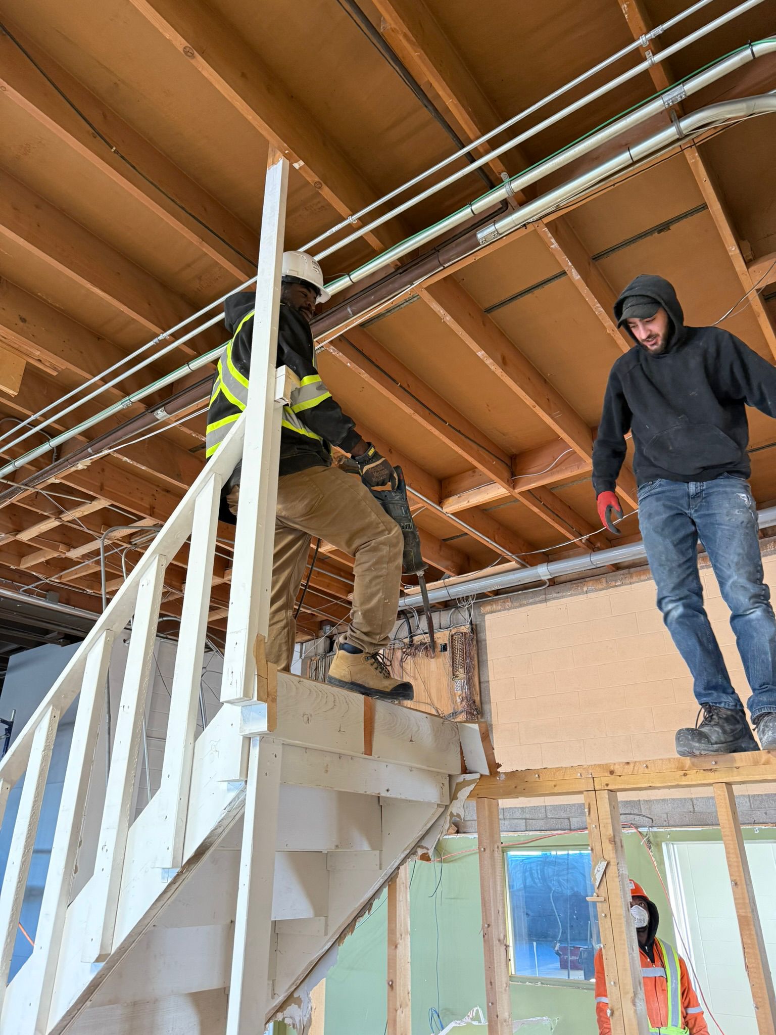 Structural demolition – two workers on site